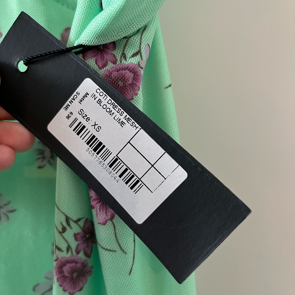 Motel Rocks Green Floral Mini Dress - Picture 2 of 2